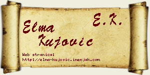 Elma Kujović vizit kartica